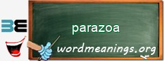 WordMeaning blackboard for parazoa